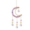 Decoração Lua Crescente de Ametista Natural Iluminação com Contas de Cristal de Ar Lanterna Ab Transfronteiriça Bola Decorativa Apanhador de Sol para Sala de Estar