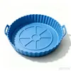 Popular Diaria Transfronteriza Freidora de Aire Silicone Molde para Hornear Fácil de Limpiar Redondo Freidora Molde para Hornear Esterilla para Hornear