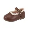 Sapatos de couro para meninas 2026 novo modelo, sapatos infantis, sapatos de princesa estilo Chanel, estilo primavera e outono, sapatos de sola macia para meninas