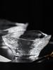 Cuenco de cristal transparente de estilo nórdico para celebridades de Internet, cuenco para ensalada de glaciar, cuenco creativo de forma irregular para el hogar, cuenco para fruta y huevo.