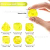 Dados Digitales Poliedro Multifacético Diamante Amarillo de Cristal K9 Dnd Trpg Juego de Dungeons and Dragons Dnd