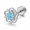Novos brincos de flor com zircônia microincrustada da Xiaohongshu para mulheres, frescos, estilosos, delicados e adequados para furo na orelha