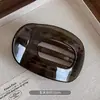 Elegante pinza de garra de abulón mate para mujer, pinza para el pelo de lujo de alta gama, pasador con estampado de leopardo para la parte trasera de la cabeza, elegante accesorio para el pelo de pico de pato