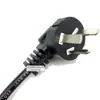 Cable de alimentación estándar nacional CA de tres núcleos, 0,75 mm², plano, para chasis de ordenador, host, monitor, enchufe