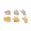 Accesorios de joyería material hecho a mano metal incrustado circonita animal bebé elefante colgante diy collar pulsera pendiente colgante