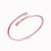Pulseira de corda de aço inoxidável venda quente transfronteiriça Moda feminina simples aço inoxidável que não desbota pulseira aberta dourada atacado