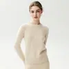 ¡De alta gama y minimalista! Suéter 100% cachemira para mujer, cuello redondo, tejido de cachemira pura, suéter básico otoño/invierno