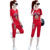 Traje Delgado Blanco de Verano para Mujer Estilo Europeo y Americano Transfronterizo Ajustado Pantalón Corto Camiseta de Manga Corta Top Traje Casual de Dos Piezas