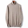 Suéter de Lana para Hombre 100% Lana Pura Nuevo Estilo Otoño e Invierno 2025 Suéter de Lana Merino de Cuello Alto para Hombre Capa Interior