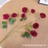 Decoração de Cerimônia de Casamento com Tema Vermelho, Cena de Hotel, Arranjos de Flores, Arranjos de Flores de Teto, Flores Artificiais, Decorações de Casamento