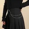 Cadena Básica de Pantalón de Metal para Joyería Transfronteriza Europea y Americana Cadena Metálica Cadena Redonda de Doble Capa Cadena para el Cuerpo Cadena de Cintura Multicapa Cinturón