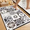 Alfombra Absorbente para Baño Estilo Nuevo Hecha de Hilo de Lana, Tierra de Diatomeas Antideslizante Resistente al Desgaste y a la Suciedad Felpudo para Entrada de Baño