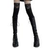 Calcetines Largos Hasta el Muslo Estilo Japonés Rayas Verticales Dulces Adelgazantes Pure Desire Jk Otoño Nuevos con Encaje Empalmado para Mujer
