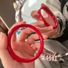 Pulsera de Cascabeles Imitación Jade de Vidrio, Pulsera Gruesa de Barra Redonda, Paso a Paso, Pulsera para Mejor Amiga Mujer, Mismo Estilo que el Estilo Antiguo Jingle de Xiaohongshu