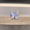 Zuecos Morados de Noche Oscura Montados en Tarjeta con Flores Mariposas Zapatos de Alta Gama Estrella y Luna Zapatos de Cristal Embalaje de Agujero Universal Hebilla Decorativa