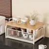 Prateleira de Armazenamento para Mesa de Escritório Suporte para Copo de Água de Cafeteira Armário de Mesa de Jantar Lanches Gaveta tipo Prateleira de Armazenamento para Escritório