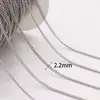 Zhongxing Acero Titanio Antidesvanecimiento Cadena Plana Forma O Pulsera Hecha a Mano DIY Cadena de Extensión para Collar Accesorios de Joyería con Borla Venta al por Mayor