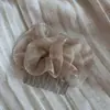 Capullo de Flor de Organza Peine Invertido Peinado Semi-Recogido Estilo Ballet Peine para el Cabello Peine Lateral Atmosférico Pasador Accesorio para el Cabello para Mujeres