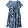 Vestido de Algodão Estampado Estiloso 2026 Verão Feminino Moda Floral Peça de Sobrepor com Bolsos Vestido de Viscose