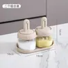 Juego de frascos de vidrio telescópicos para mermelada, frasco para condimentos de cocina, recipiente sellado para sal para el hogar, caja de condimentos a prueba de humedad con mango largo