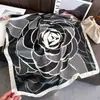 Lenço Quadrado de Seda Artificial para Mulheres Coreanas, Alta Qualidade, Estilo Fashion, Estampa Criativa, 70cm Quadrado, Lenço de Pescoço, Faixa de Cabelo, Gravata