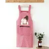 Delantal de Lona Nuevo de Verano para Mujer Transpirable Cocina Cocinar Hogar Delgado Moda Adulto Estilo Japonés Resistente al Aceite Trabajo