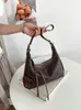 Bolso tote simple de patrón tejido transfronterizo para el día a día, diseño de nicho 2026, bolso de axila, bolso de hombro elegante de gran capacidad, moderno