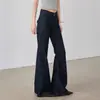Jeans Acampanados Elásticos de Color Original para Mujer, Estilo Nuevo, Corte Delgado, Caída Suelta, Versátiles, No Ajustados en las Piernas, Pantalones Bootcut