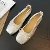 2026 Nuevos Zapatos Planos de Cuadrado Retro Francés con Lazo, Suela Suave, Cómodos Zapatos de Ballet Y1361-1