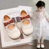 Zapatos Lindo Moño Multiusos para Bebés Niñas Primavera y Otoño 2026 Nuevo Estilo Coreano Zapatos de Piel de Princesa Estilo Británico Versátil