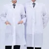 Macacão branco com estampa para fábrica de alimentos, estudante de medicina, farmácia, enfermeiro, beleza, macacão masculino e feminino, jaleco de laboratório químico