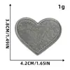 Parches de tela bordados de corazón de dibujos animados para zapatos y ropa, parches de reparación decorativos, parches de tela tejida autoadhesivos en forma de corazón