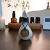 Botella de Perfume, Recipiente para Aceites Esenciales, Cuenco para Aceites Esenciales, Botella de Aceite Esencial con Forma de Hoja, Bandeja de Madera, Herramientas de Masaje para Spa, para Uso en Salones de Belleza