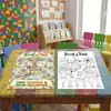 Compra direta transfronteiriça de 10 folhas/pacote de pôsteres para colorir com tema de zoológico, livros de colorir divertidos, papel de colorir educativo