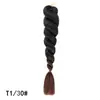 Trenzas de Ganchillo Trenzadas Grandes de Venta Caliente Africanas Transfronterizas Venta al por Mayor Extensiones de Cabello de Seda de Baja Temperatura de 24 Pulgadas Gran Curvatura