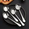Novo Produto Colher de Aço Inoxidável 316 para Crianças Fundo Plano Cabeça Redonda Colher Colher de Sopa Celebridade da Internet Animal de Desenho Fofo Bebê Colher de Arroz