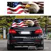 A129 Águila Americana Bandera Calcomanía para Ventana Trasera de Coche Camión Suv Pickup Vidrio Trasero Calcomanía para Carrocería