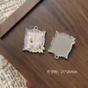 Pintura al óleo Ins Flor de Perla Incrustada Palacio Colgante Marco de Fotos Pulsera Hecha a Mano DIY Collar Collar de Perlas Accesorios