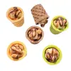 Juguete de Comida Simulada Frijol de Chocolate Tubo Crujiente Accesorios de Resina Llavero de Pegamento Cremoso DIY Pasador Joyería Parche Hecho a Mano
