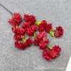 Arranjo floral artificial de flor de cerejeira para decoração de casa, com um único ramo, flor falsa para fotografia, flor de begônia e flor de cerejeira.