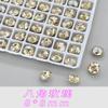 Rhinestones K9 de Alta Qualidade Cor Champagne com Costas Pontiagudas Atacado Brilhantes Vidro Huazi Imitação Rhinestones Grandes Irregulares para Nail Art