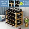 Estante de vino transfronterizo, soporte de exhibición de botellas de vino de doble capa, estante de almacenamiento de vino, gabinete de vino multicontenedor engrosado, pequeño estante de exhibición para uso doméstico