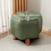 Banqueta Pequena para Uso Doméstico na Sala de Estar, Banqueta de Sofá Pequena de Luxo Leve com Capa Macia, Banqueta Baixa, Banco Pequeno Resistente e Durável, Banqueta Simples para Trocar de Sapatos