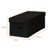 Caixa de Armazenamento para Discos CD/DVD de Mesa com Tampa Cesta para Lanches Caixa Dobrável à Prova de Poeira para Roupa Íntima Caixa Organizadora para Diversos