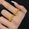 Anillo de Cruz de Cuervo Dorado con Microincrustaciones, Estilo Dulce y Fresco para Mujer, Nuevo Diseño de Nicho, Versátil y a la Moda, Anillo Abierto Ajustable