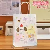 Ins fofo desenho animado saco de compras de papel kraft branco para presente saco de embalagem de presente de recompensa para jardim de infância papel espesso