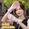 Guantes de Protección Solar para Mujer Verano Resistentes a Rayos UV Palma Hueca Transpirables Antideslizantes para Montar Conducir Exposición al Sol Guantes Táctiles para Pantalla
