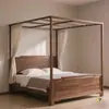 Cama com Estrutura da Dinastia Song Nova Cama Ba Bu Chinesa Cama com Estrutura de Madeira Maciça Cama com Dossel Antiga das Dinastias Ming e Qing Cama de Casal Personalização