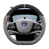 25 modelos de cubiertas para volante BYD Han dmi y Han ev, cuero gamuza de invierno especial ultra-delgadas antideslizantes cubiertas para manija de coche