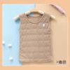 Colete Quente para Crianças em Fase de Desenvolvimento, Gola Redonda Proteção de Barriga Sanduíche, Camiseta de Base para Meninas e Crianças Maiores, Colete Térmico Íntimo